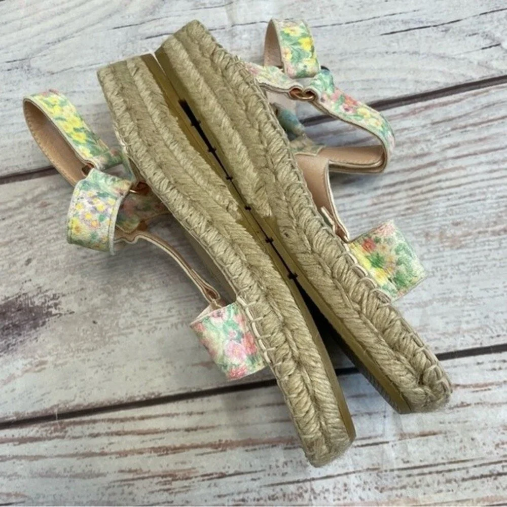 LoveShackFancy x Manebi Espadrille Hiking Sandals Pastel Floral Size 40 / US 10